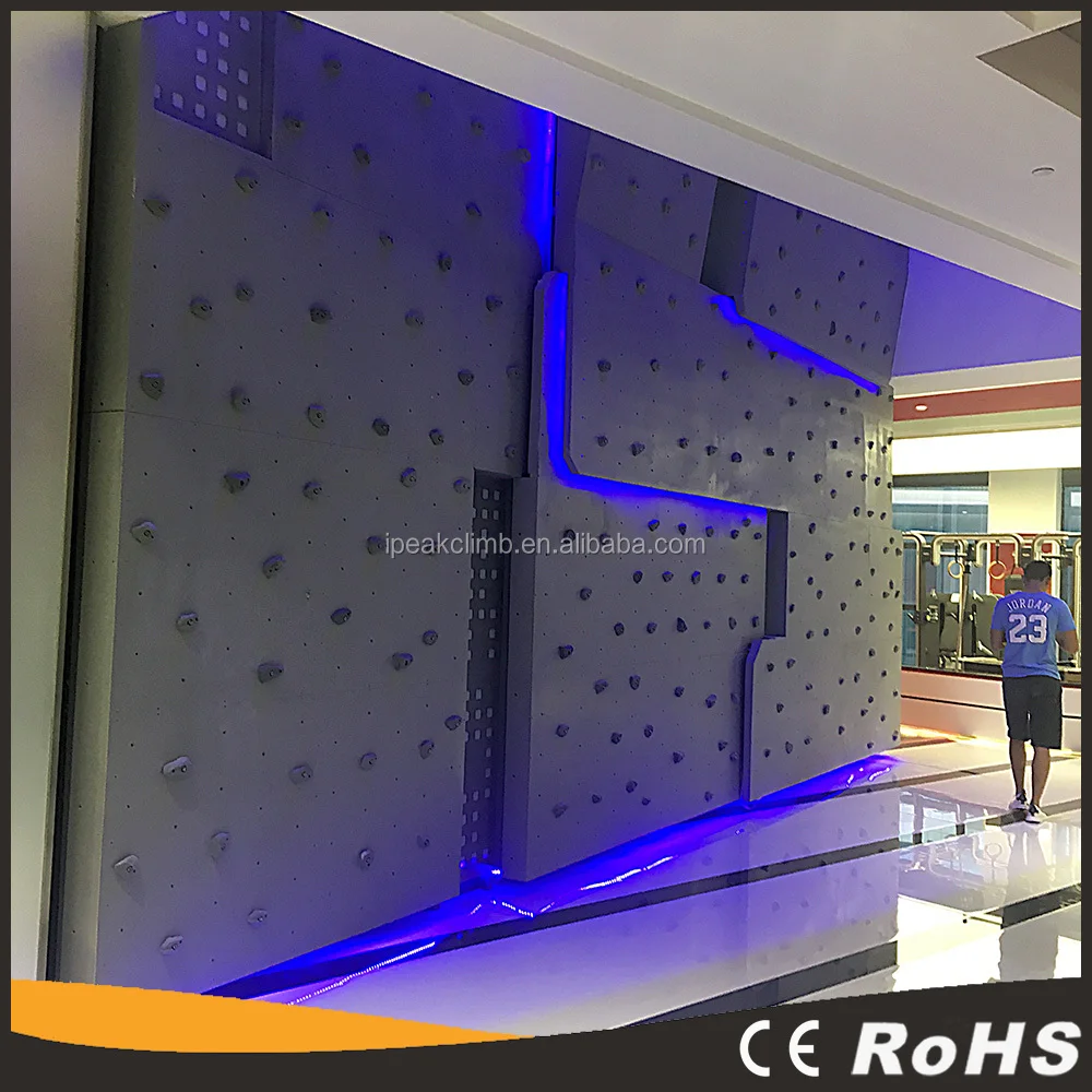 Newest LED Rock Climbing Wall for Gym and Trampoline Park on Promotion for Shopping Malls