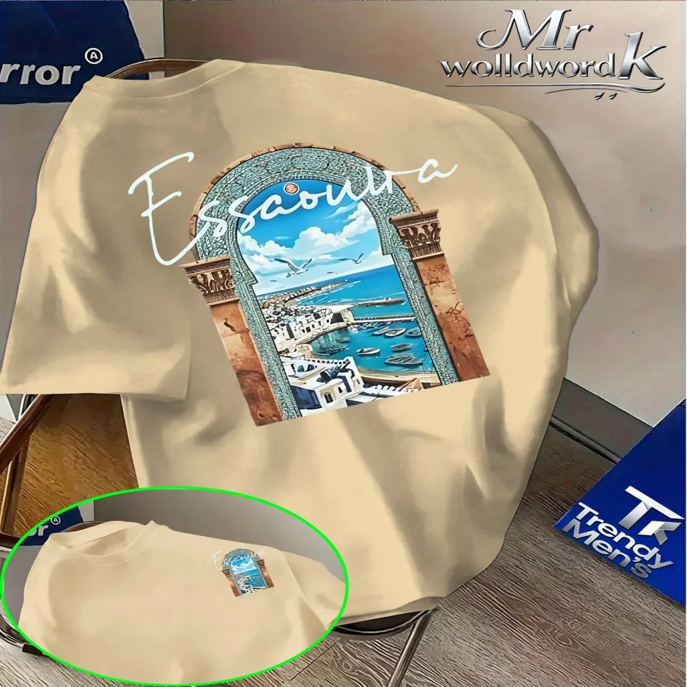Exotic-style short-sleeve top featuring an 
