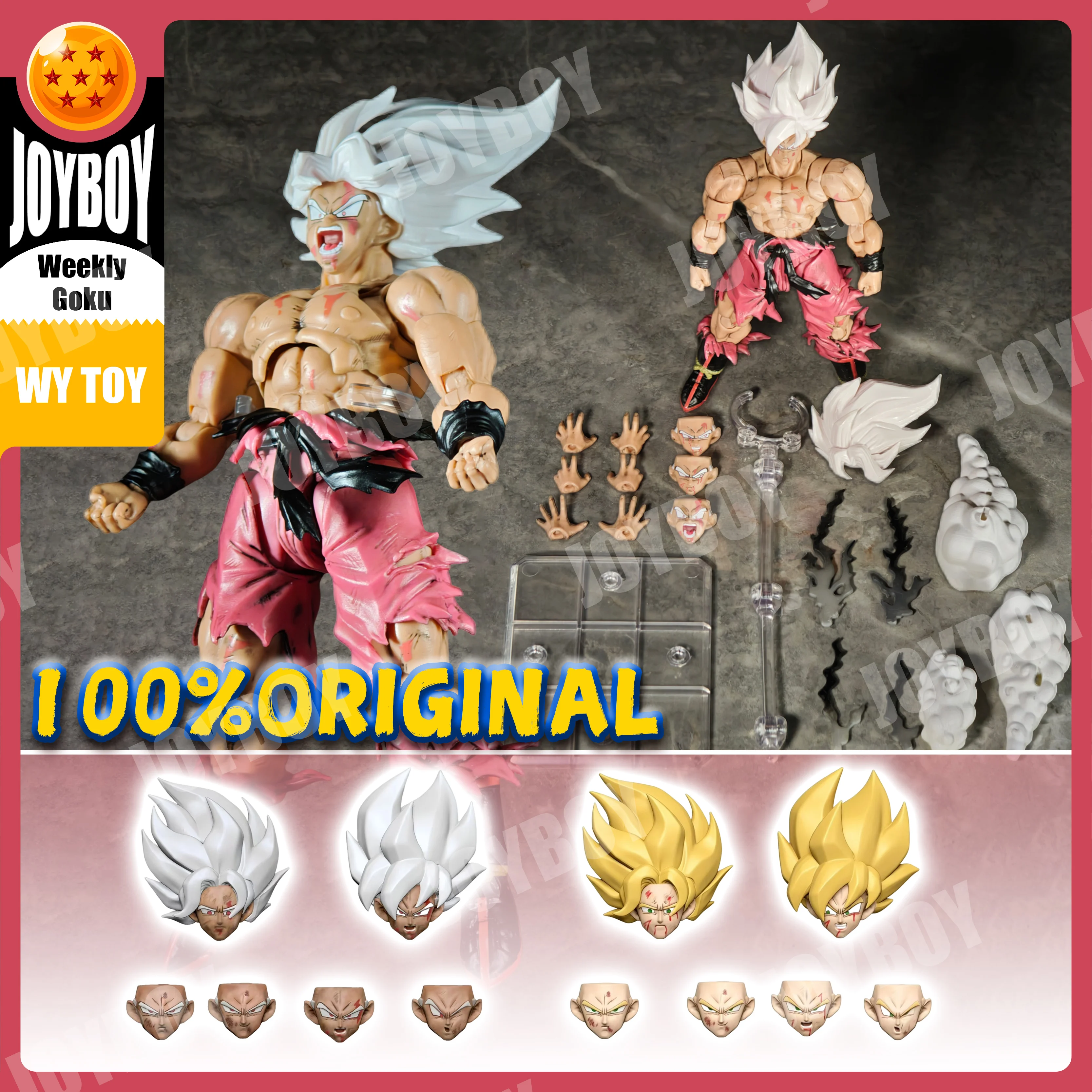 

WY Toy Dragon Ball Anime Figure SSJ Goku Super Saiyan Weekly Goku Head Accessories Head Sculpt Action Figure 3.0 Body Toys Gifts