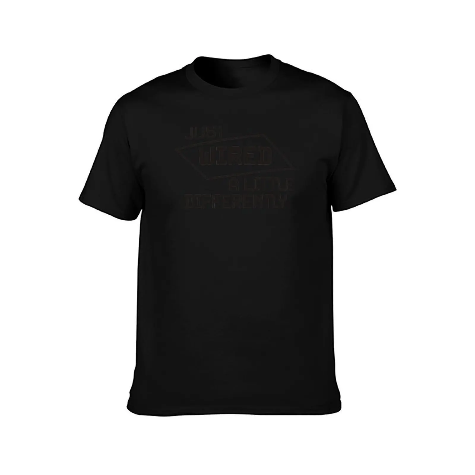 Wired A Little Differently (Black) T-Shirt Summer Casual Cotton Tee Oversized Streetwear Tops Vintage Graphic Print