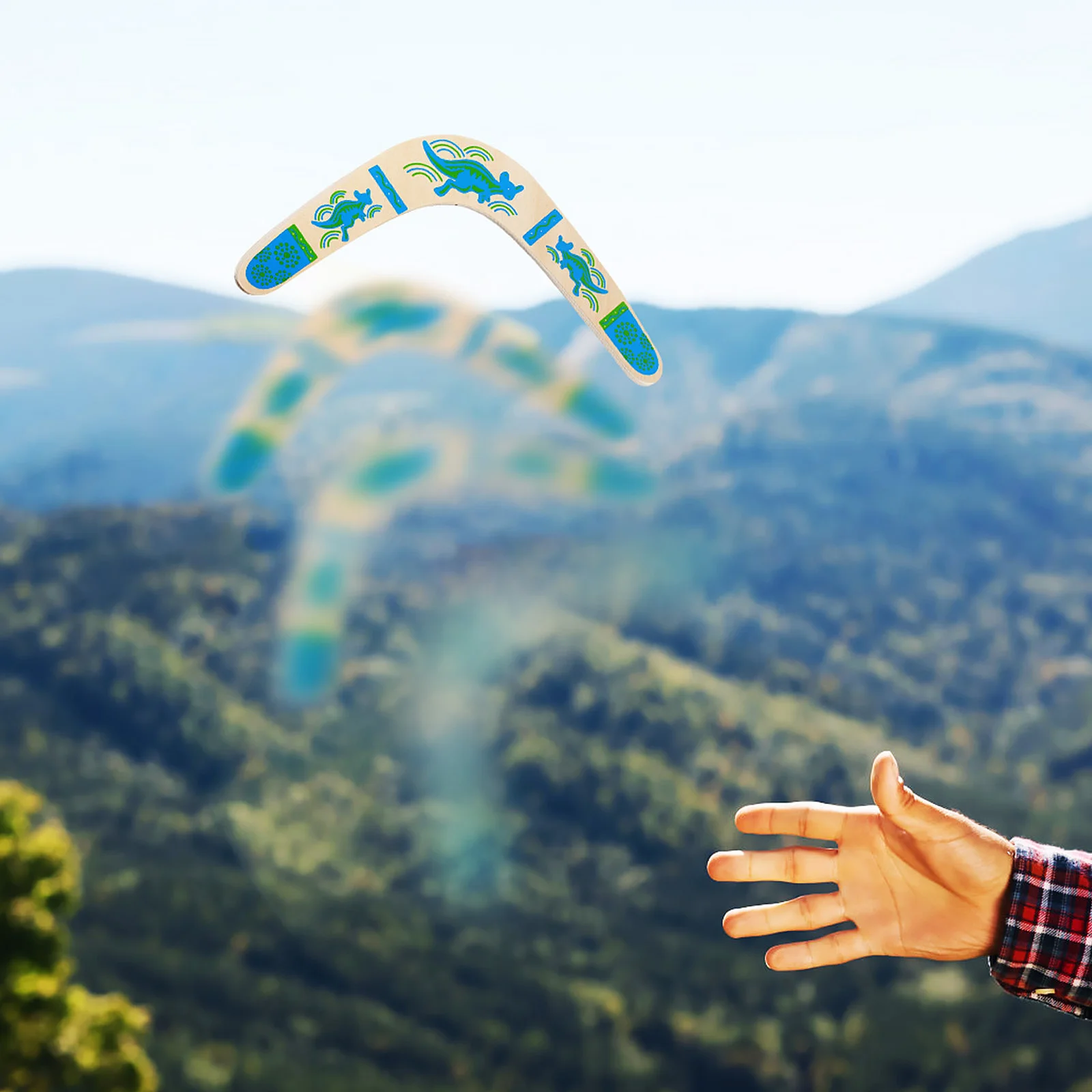 

Wooden Boomerang 29 5cm x 32 5cm Kids Adults Flying Sports Toy Outdoor Party Fun Returning Disc Lightweight Portable
