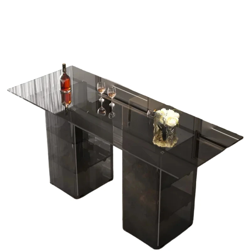 

Living room, high table, villa, high-end fashion partition cabinet, tempered glass bar counter