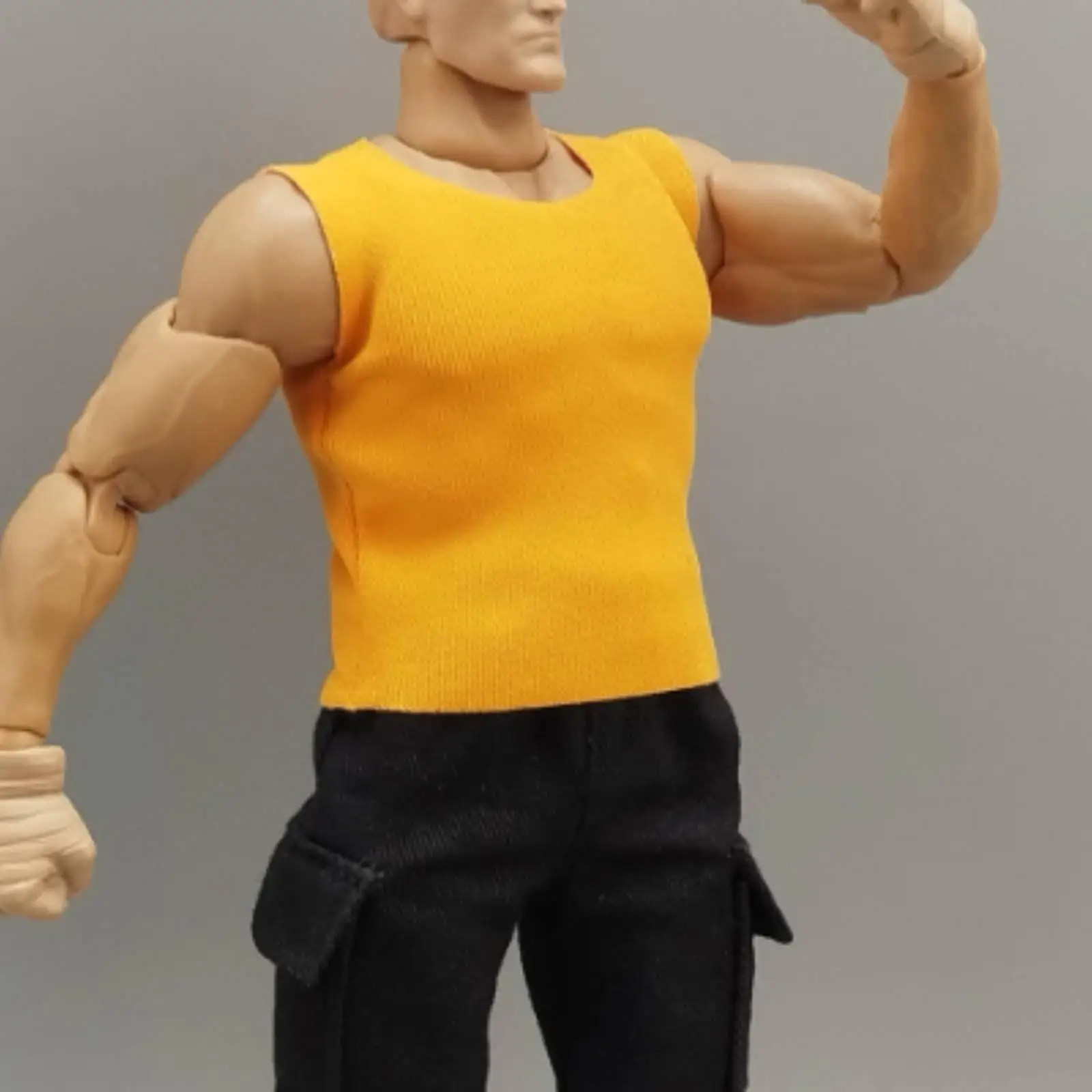 Easy to Dress Action Figure Vest Shirt Trim Fit Miniature Sleeveless Shirt