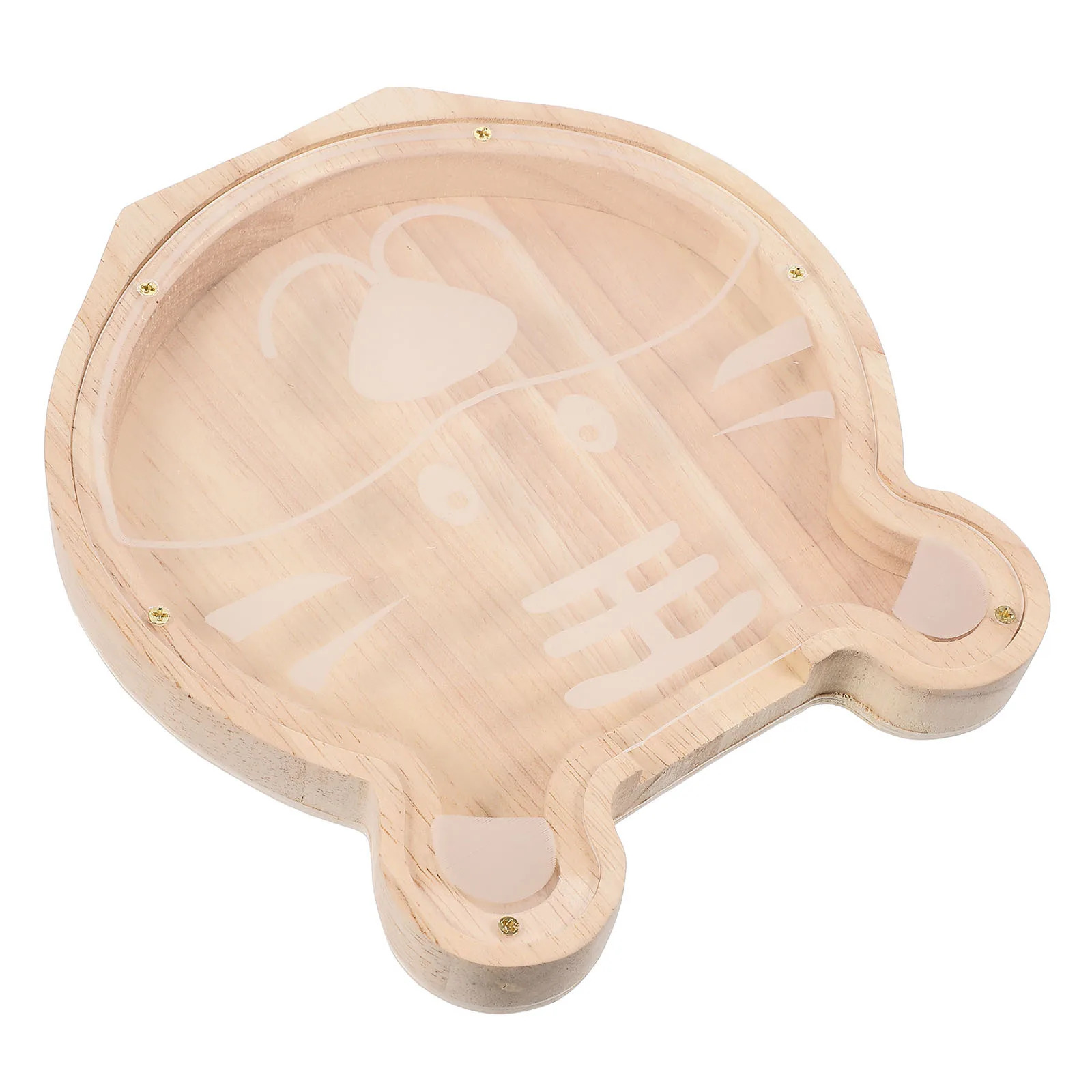 

Cartoon Zodiac Coin Bank Large Capacity Wooden Animal Money Box Kids Piggy Bank Gift Home Decor Savings Jar