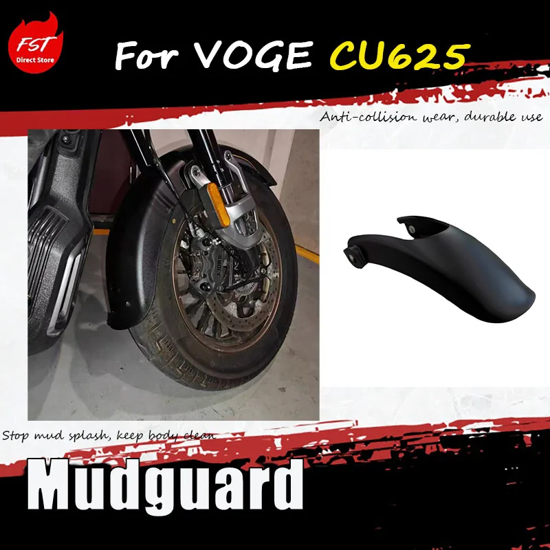 For VOGE CU625 Rear Accessory - Small Goose Tail Mudguard with Extended Surrounding and PA Soft Rubber Fitment