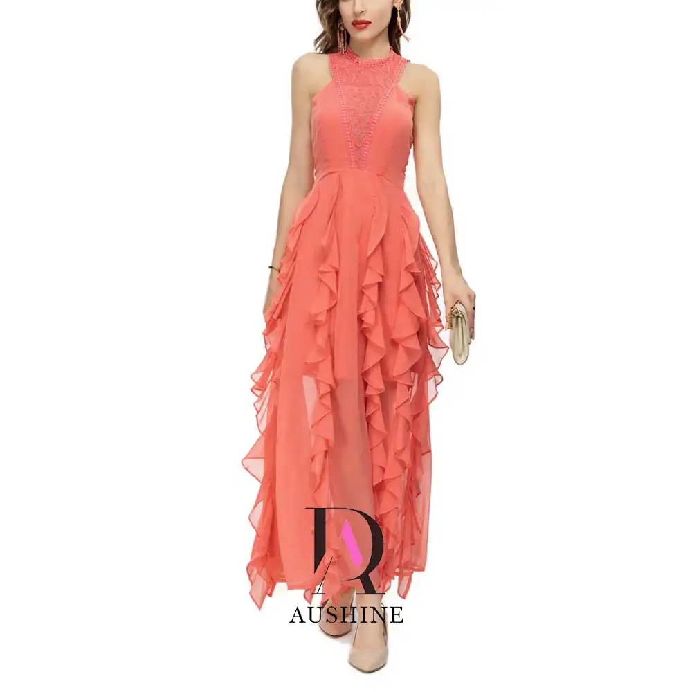 Aushine Dress Luxury Birthday Evening Dress Ankle Length Sleeveless Summer Elegant Wedding Party Gowns For Women Arab 2024Fu