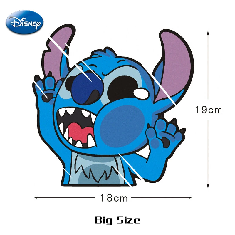 New Disney Cartoon Stitch Car Sticker Anime Figure Stitch Auto Window Driving Mirror Decals Rear Stickers Kawaii Car Decor Gifts