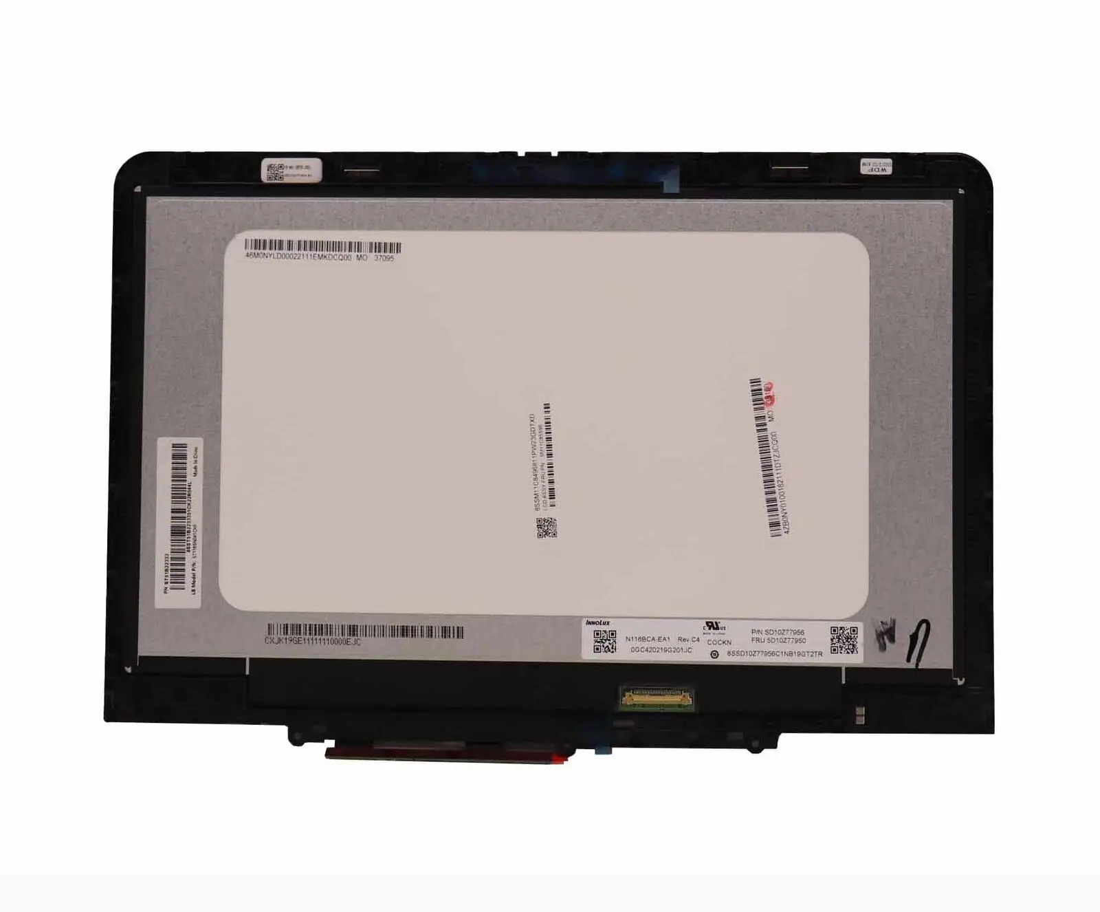 Display LCD HD da 11.6 "per Lenovo 300w 500W Gen3(82 j3 82 j4) EMR eDP 30pin Touch Screen LCD con gruppo lunetta