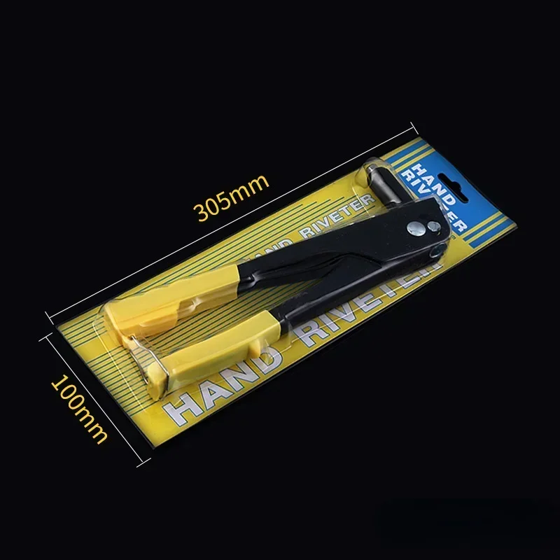 10 Inch 4-In-1 Handklinknagelpistoolset Met 4 Verwisselbare Nozzles 2.4, 3.2, 4.0, 4.8Mm, Handmatige Klinknagelpistool