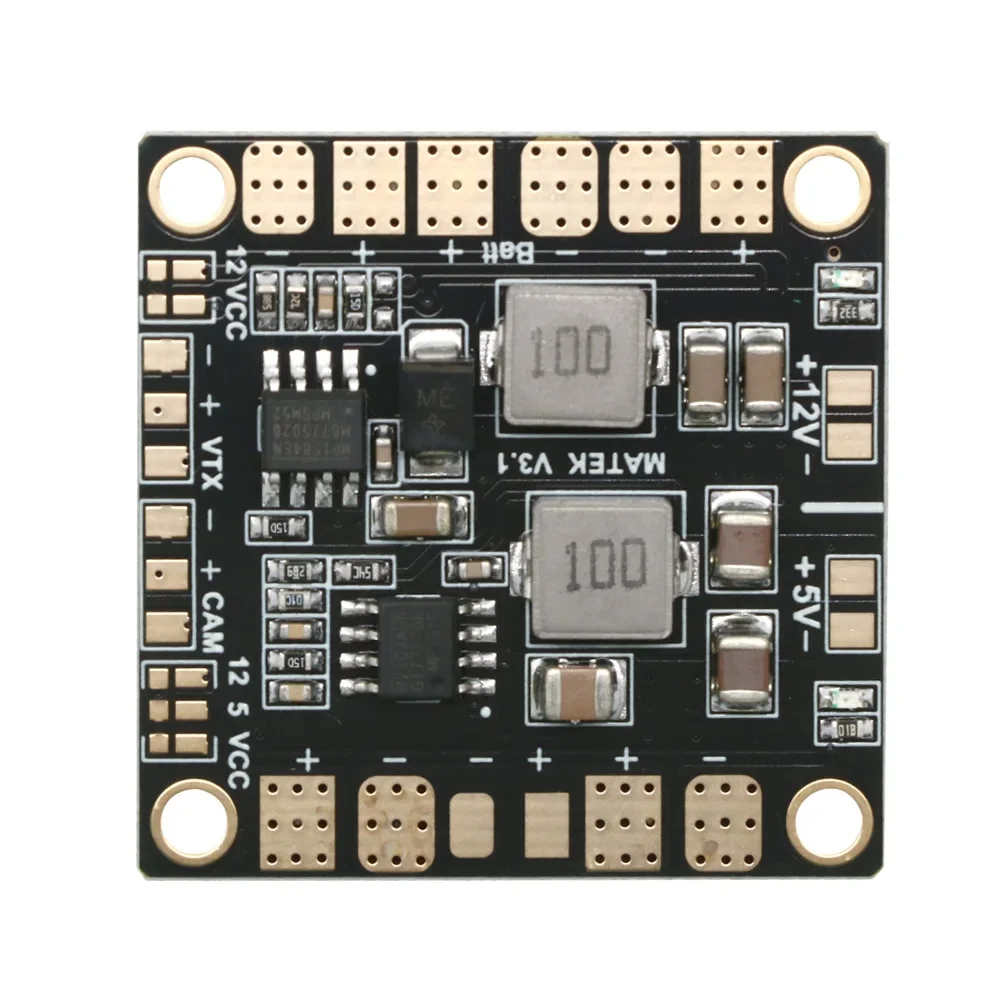 Placa de Distribuição de Energia Matek Mini Power Hub PDB com BEC 5V e 12V para FPV QAV250 ZMR250