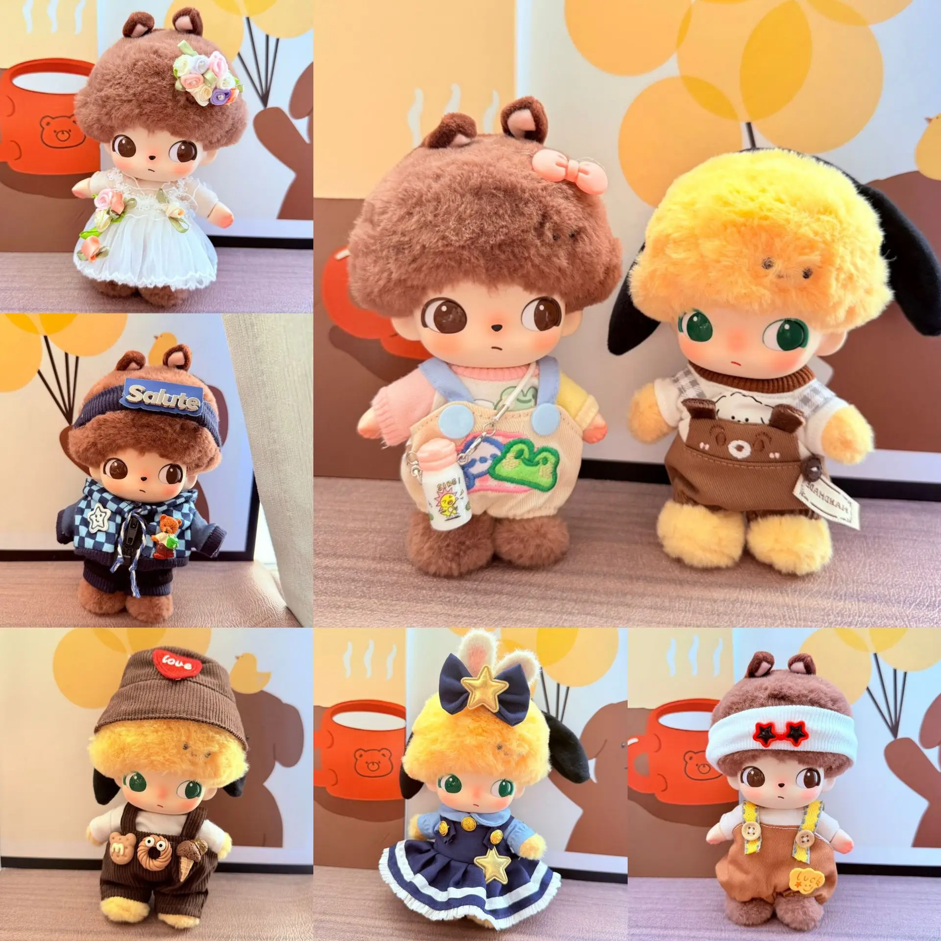 

DIMOO WORLD Doll Decor Accessories Outfit - 15/17cm Labubu Clothes New Trendy Dress & Suspender Pants Set For Plush Dolls