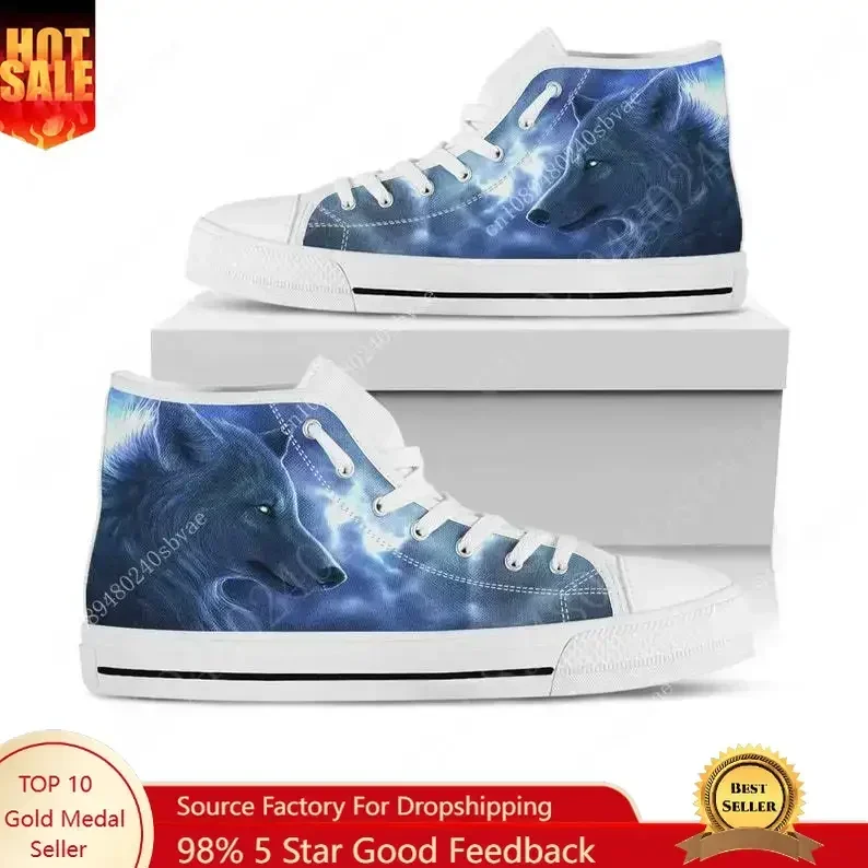 

Wolves High Top Shoes Mens Womens Teenager Sneakers Canvas High Quality Outdoor Daily Sneaker Custom Made Couple Shoe