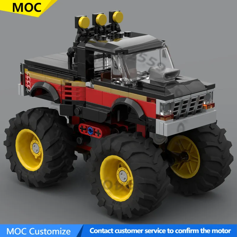 

284 PCS Transport Car Blackfoot Monster Truck MOC Customize Modular Building Block Creative Design DIY Toy Birthday Gift