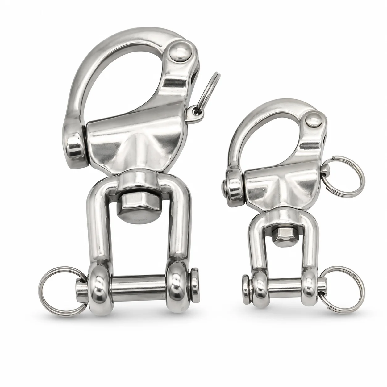 316 Stainless Steel Marine Swivel Shackle Quick Release Snap Hook Chain Link for Sailboat Yacht Rigging Hardware Accessories