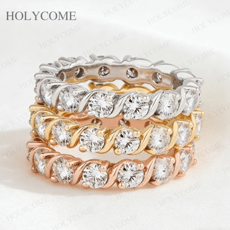 

GRA Certified Moissanite Ring 925 Sterling Silver 3.5mm D Color Fine Quality For Women Wedding Engagement Band Luxury Jewelry