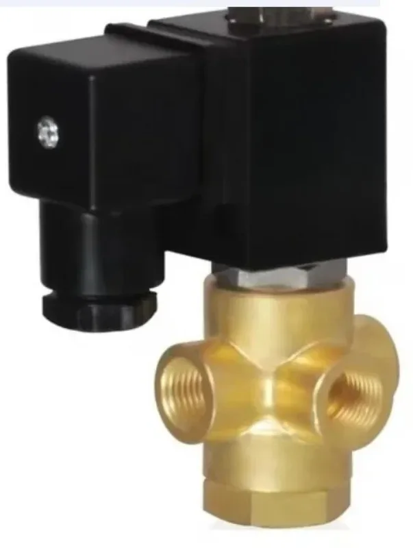 brass stainless steel three-way solenoid valve 24V suitable for medical devices