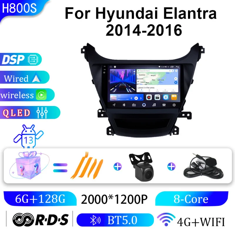 

For Hyundai Elantra 2014 2015 2016 Car Intelligent Systems Android Car Player GPS WIFI Carplay 4G Car Radio Navigation Stereo