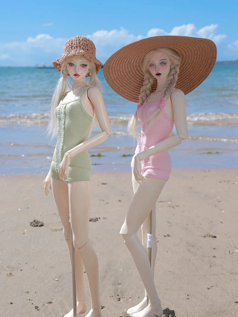 bjd Doll clothes fit into 1/3 1/4 size Seaside Pure Desire Sling romper swimsuit doll accessories