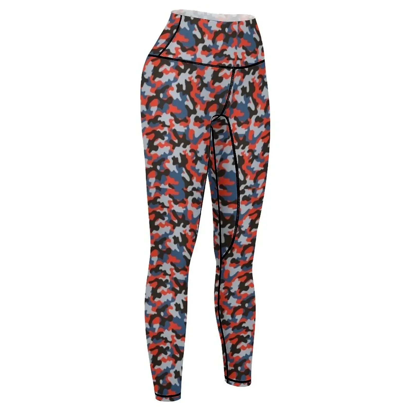 Camo Upholstery Metro Berlin Leggings Pants sport sports shirts gym active wear gym's clothing Womens Leggings