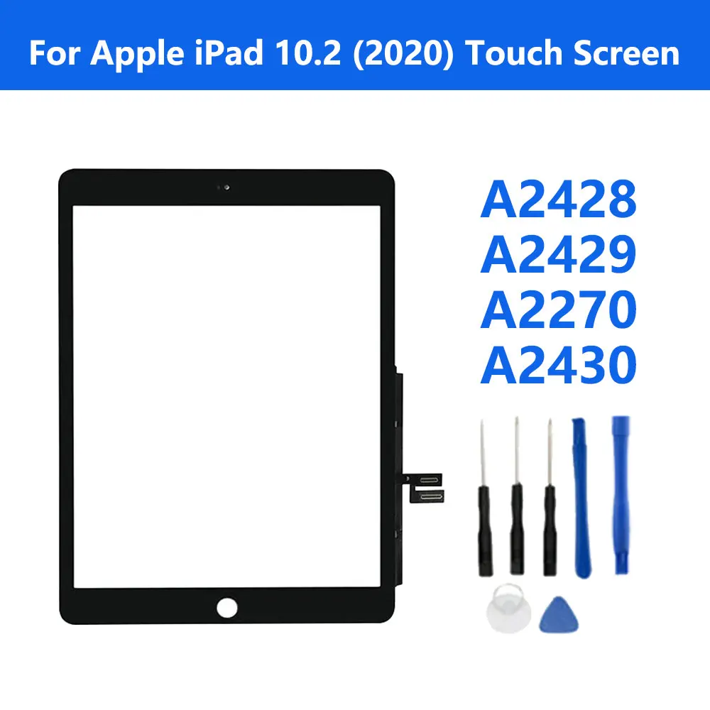 New Touch Screen For Apple iPad 10.2 (2020) A2428 / A2429 / A2270 / A2430 LCD Outer Digitizer Sensor Glass Panel Replacement