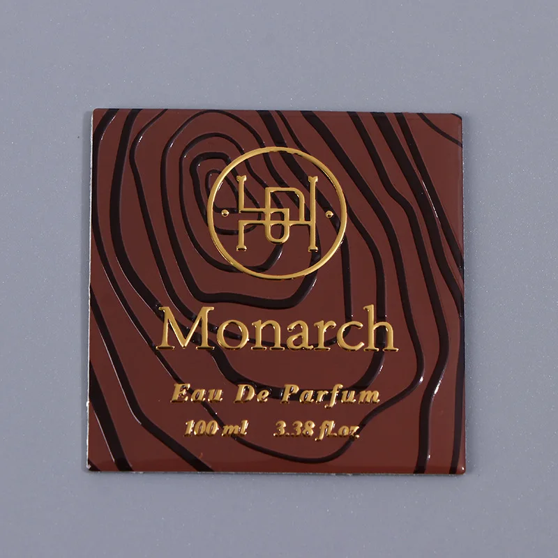 Custom Supplies Metal Signs Perfume Aromatherapy Glass Bottles Nameplates Embossed Printing Tea Cup Curved Lab