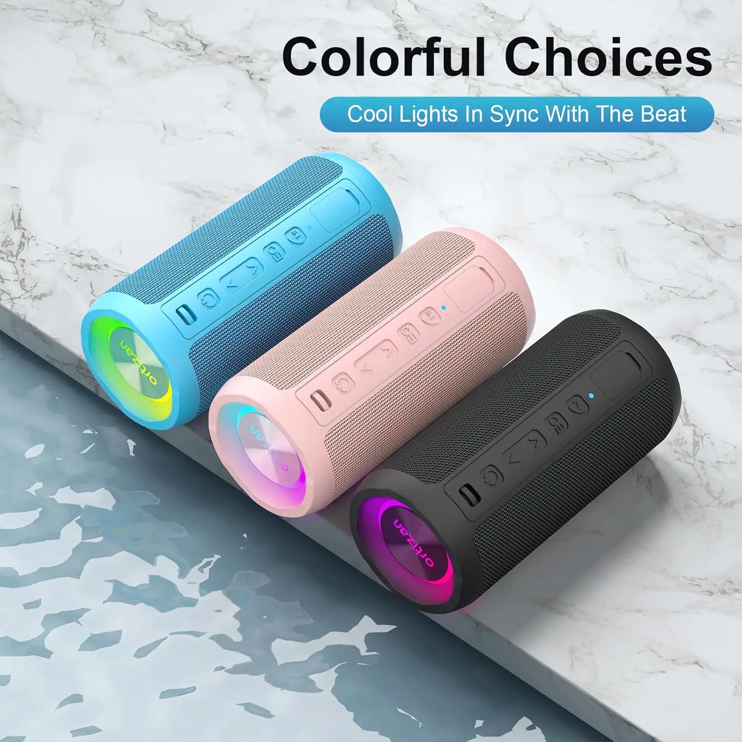 Ortizan Portable Wireless Speaker Bluetooth 5.3 , Powerful Bass