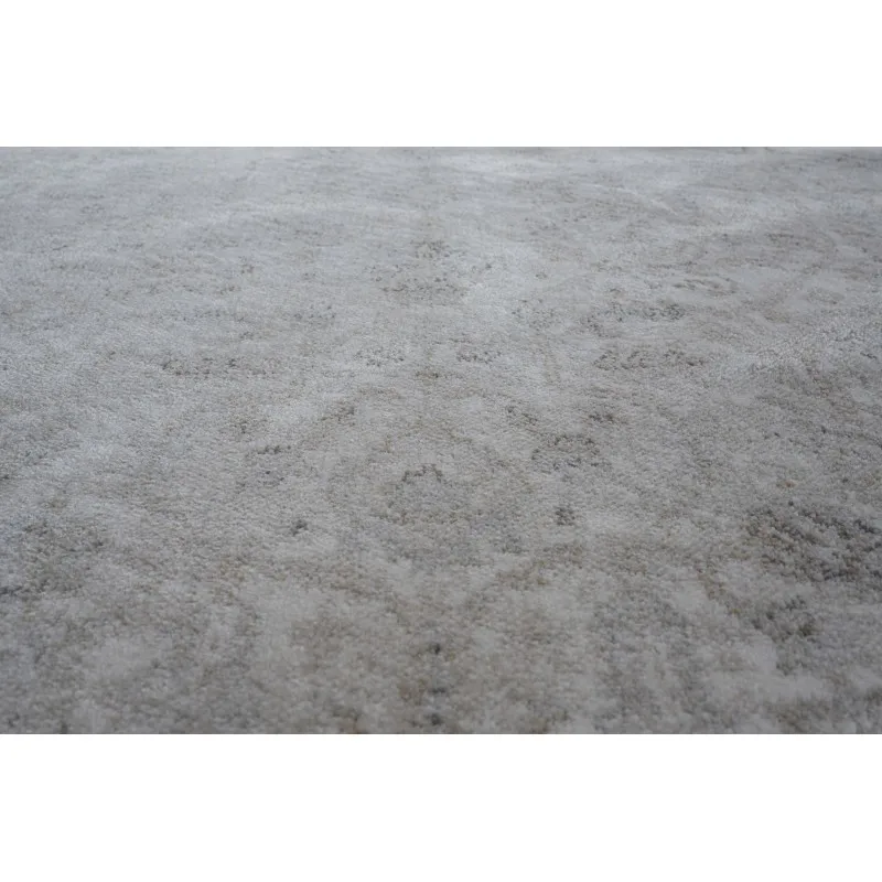 Коврик из вискозы Eno Lyra цвета слоновой кости, серый и бежевый