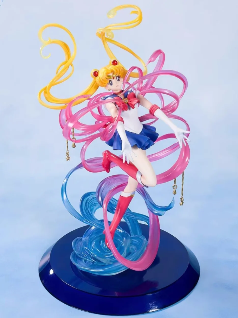 Anime Figure Sailor Moon Doll Crystal Power Kawaii Girl Action Figurines Pvc Girl Model Doll Collect Ornaments Adult Kids Toy Gi