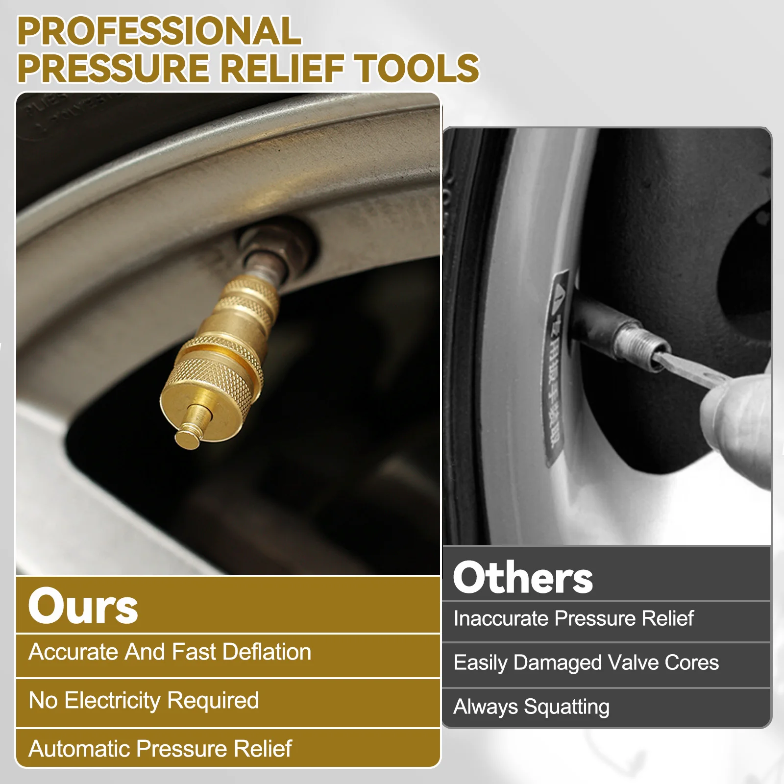 

0-75 PSI Glow Dial Tire Pressure Gauge with 6-30 PSI Automatic Tire Deflators for Jeep, Cars, Trucks, ATV Offroading Accessories