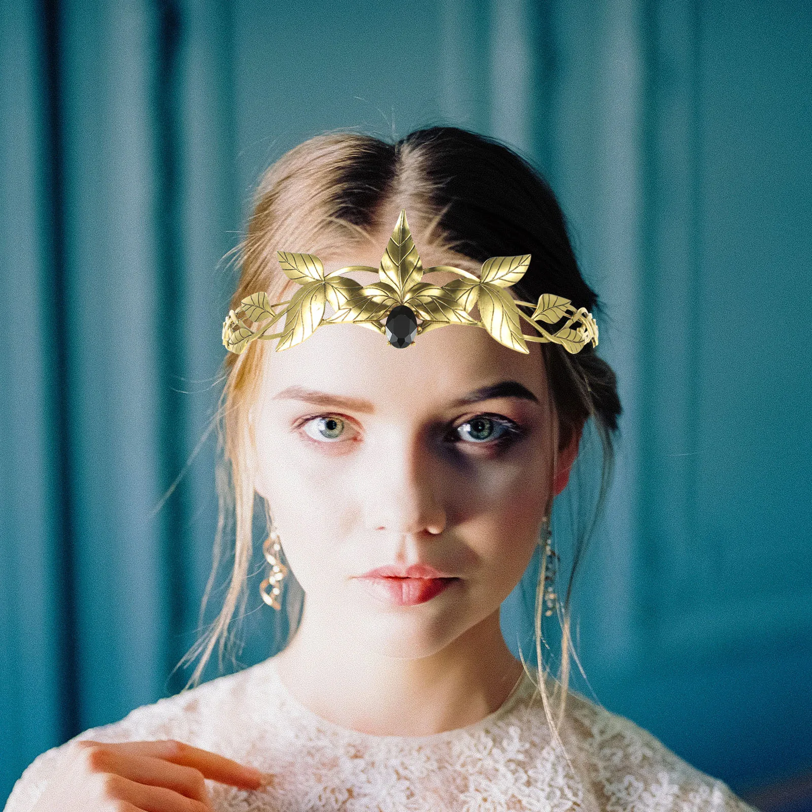 

Crystal Headband For Women Bridal Headpiece Hair Accessories Lightweight Elegant Wedding Party Cosplay Decorative Band Metal