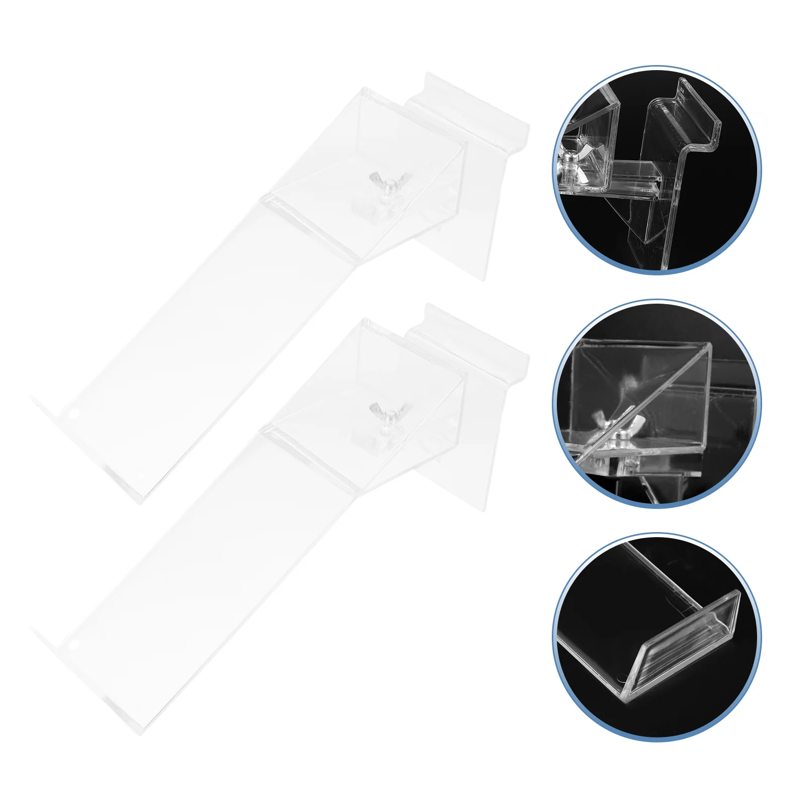 2 Pcs Shoe Rack Display Stand for Plastic Shelf High Heel Acrylic Small Holder Clear Holders