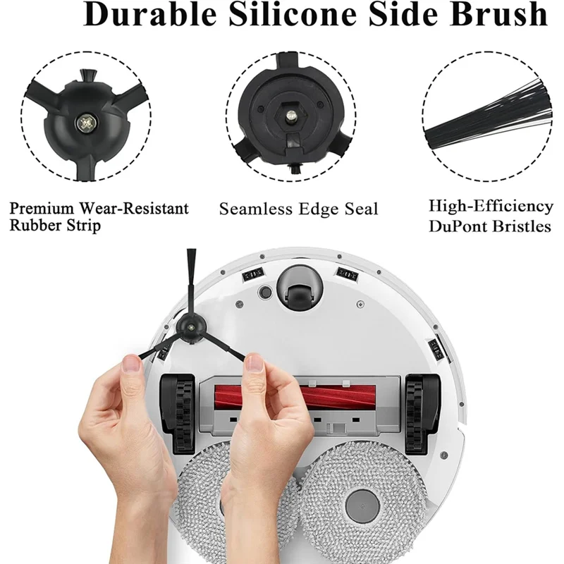 【Popular】escovas laterais de substituição para Roborock Q Revo, Qrevo S, Qrevo Pro, Qrevo Master, S8, S8+, S8 Pro Ultra, Q5, Q7 Vacuum Un