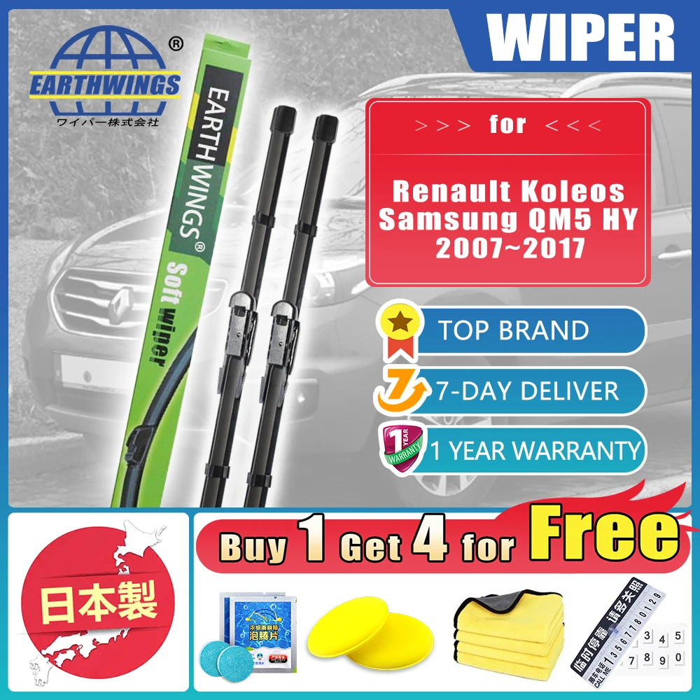 

For Renault Koleos Samsung QM5 HY 2007~2017 Car Front Wiper Blades Brushes Windscreen Windshield 2016 2015 2014 2013 2012 2011