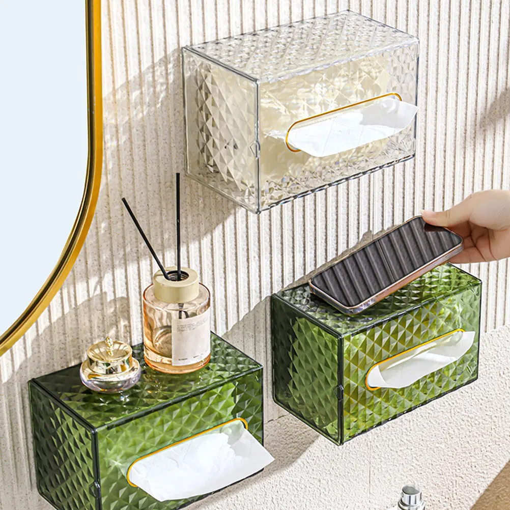 

Tissue Box Holder Dispenser Storage Paper Napkin ganizer Cover Home Accessories Sturdy Materials Long Lasting Use Seamless