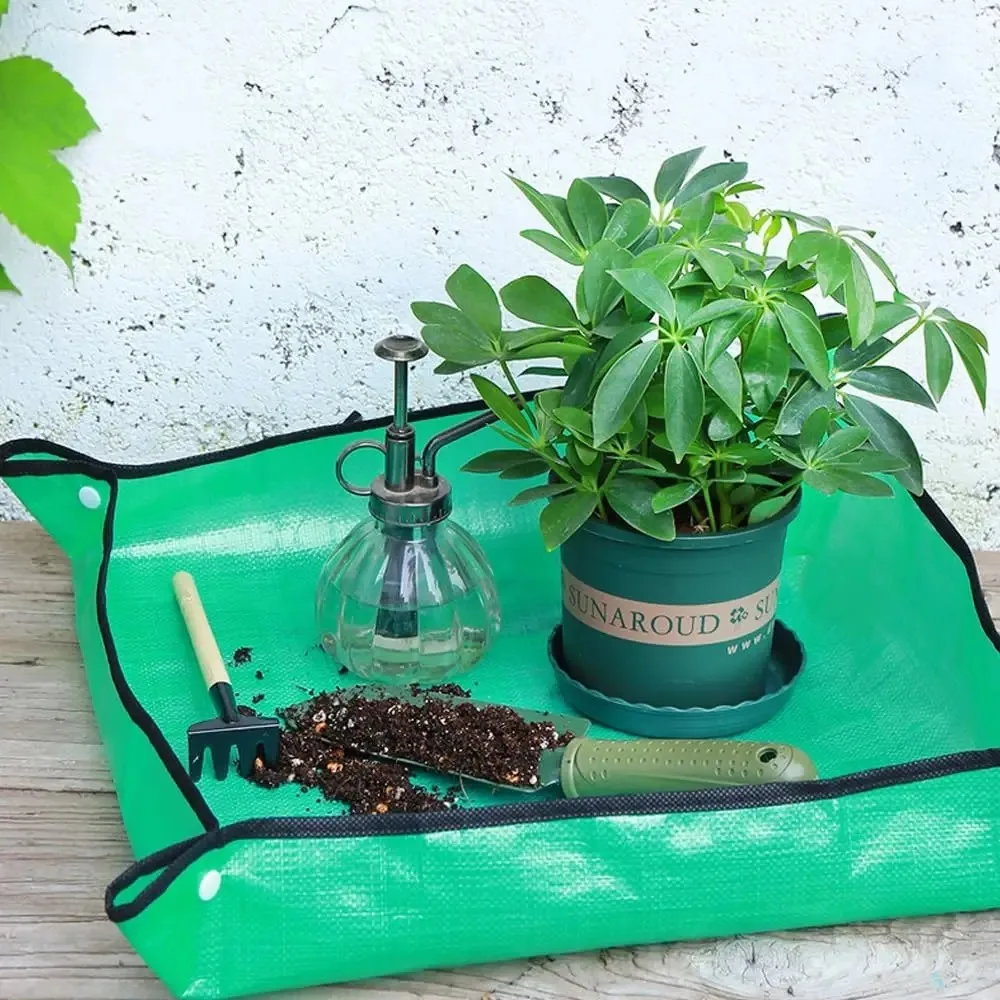50/66/75cm Gardening Mat PE Transplanting Plant Waterproof Square Plant Potting Mat Thicken Foldable Garden Accessories