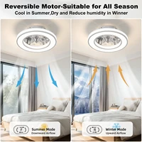 16 Inch Ceiling Fan LED Ceiling Fan Light with Remote Control Infinite Dimming 6 Levels of Wind Speed Living Room Bedroom Chandelier Fan 4