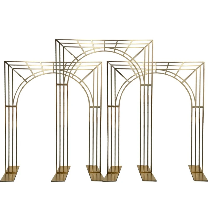

Screen wedding stage arrangement Golden arch welcome
