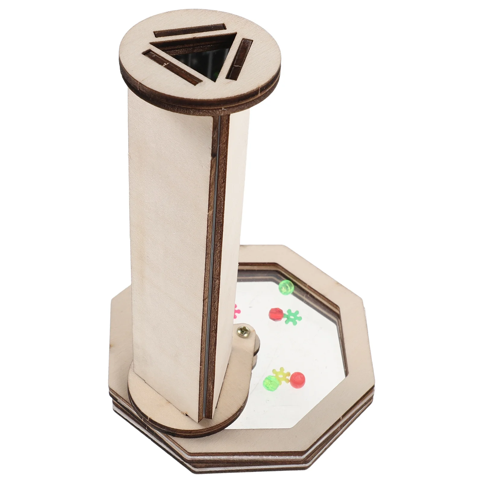 

2Sets DIY Wooden Rotating Kaleidoscope Science Experiment Kit for Kids Handmade Stem Craft Set Party Decoration