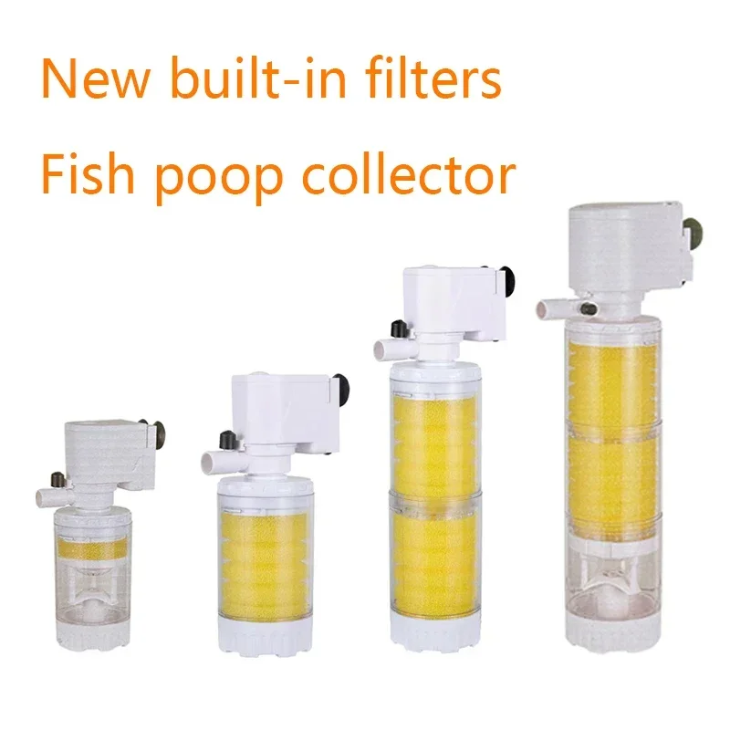 220V aquarium fish tank built-in filter three-in-one cycle filter aeration free water change built-in cycle pump feces collector