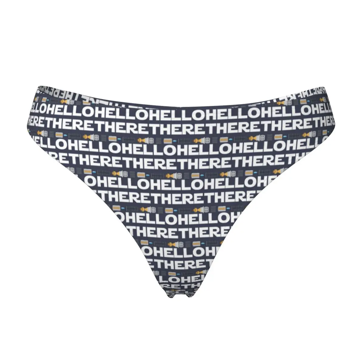 Custom Hello There G-string Panties Breathable Women Stretch Thongs Comfort Underwear