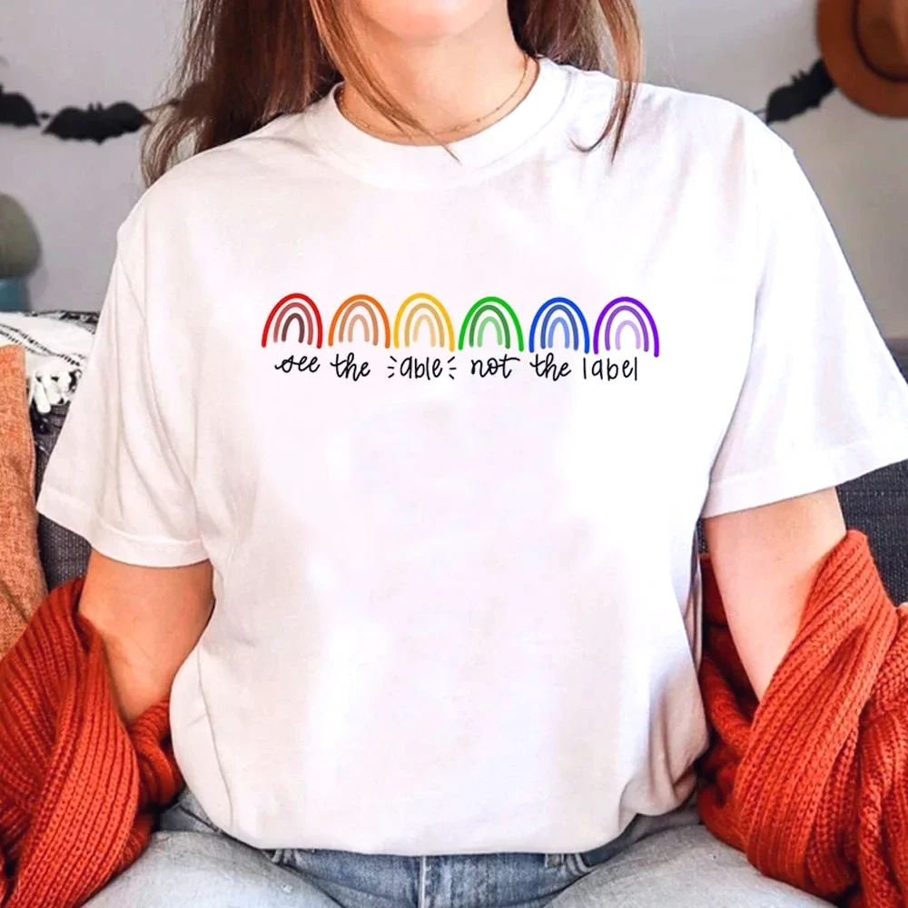 Autism T Shirt Women Japanese T Shirt Girl Harajuku Clothing Funny Shirt Grunge Streetwear Aesthetics T-Shirt Vintage Y2k Tops