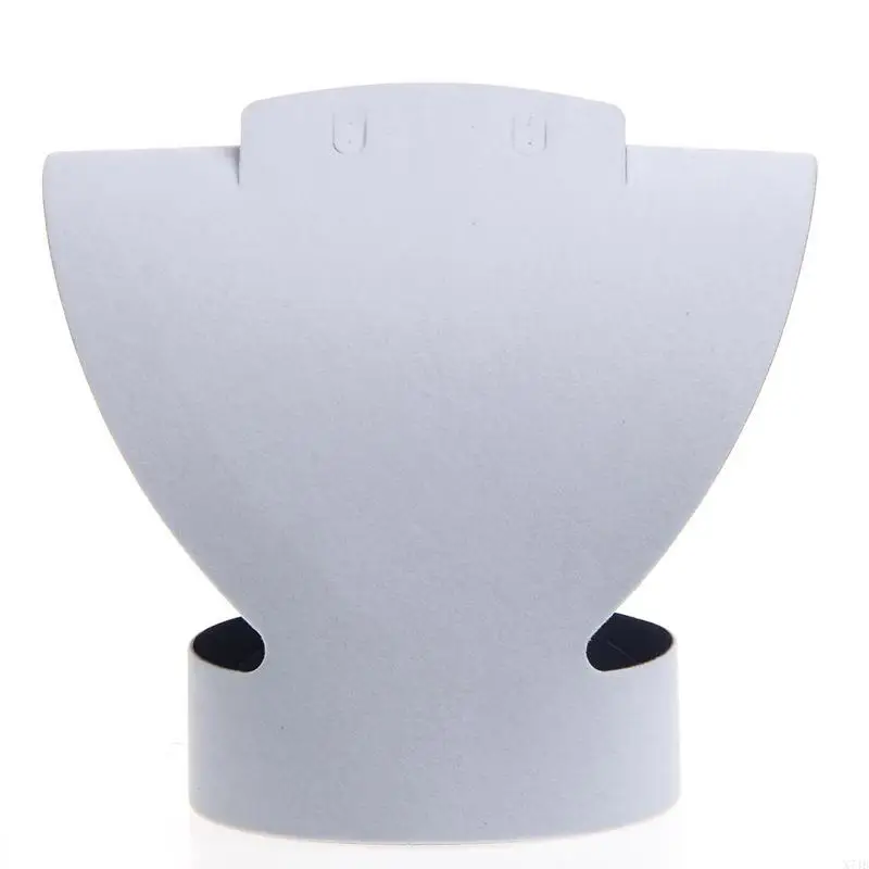 Mini pendiente terciopelo blanco y negro, soporte para exhibición joyería, colgante cadena y collar