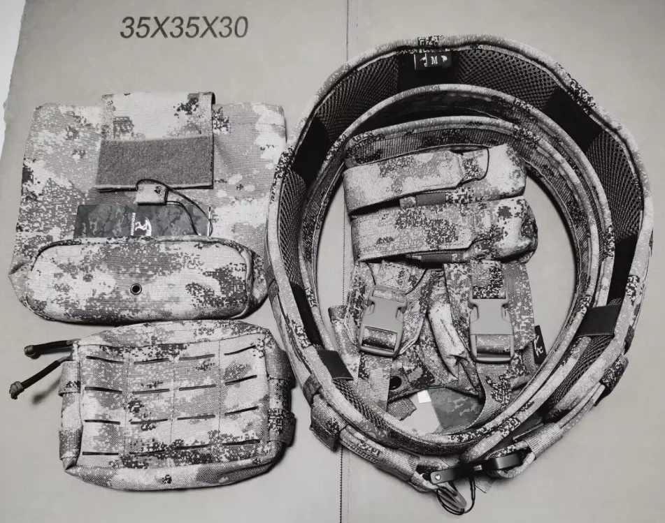 

Chinese 21 New Camoufalge Width Belt Suit Include Waistband Pouches XK Green