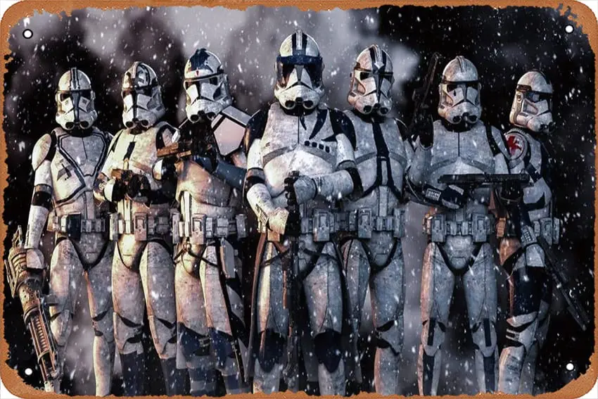 Zuhhgii Clone Troopers In Snow Poster Film Metal Tin Signs Art Poster Plaque cinema Home Cafe Bar Wall Decor Bedroom Home Club C