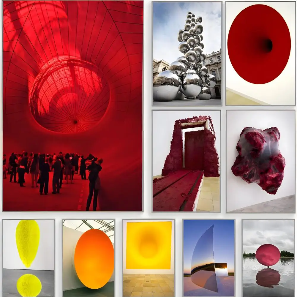 modern artist a-anish kapoor Poster Classic Wall Art  Home Decor  Peel and Stick Unframed