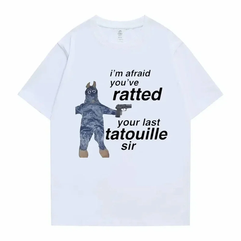 Ratatouille Graphic Print T-shirts Im Afeaid Youve Ratted Your Last Tatouille Sir T Shirt Funny Mouse Tees Men Women Cute 50970