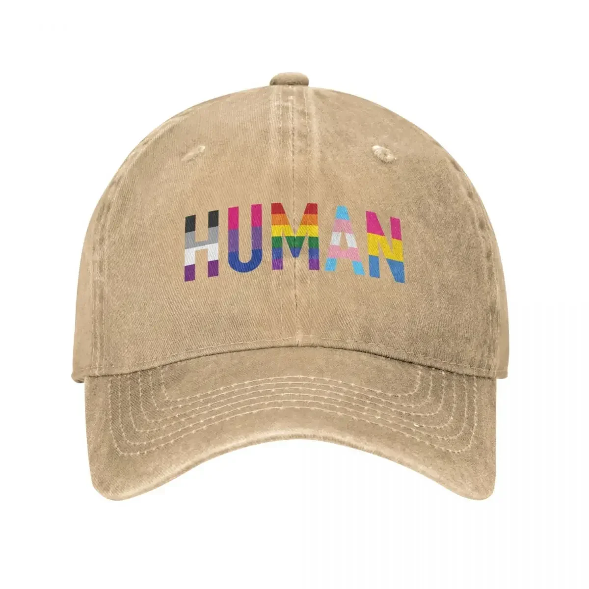 Human, Various Queer Flags 1 Cap Cowboy Hat baseball cap |-f-| military tactical cap men's hat luxury Women's