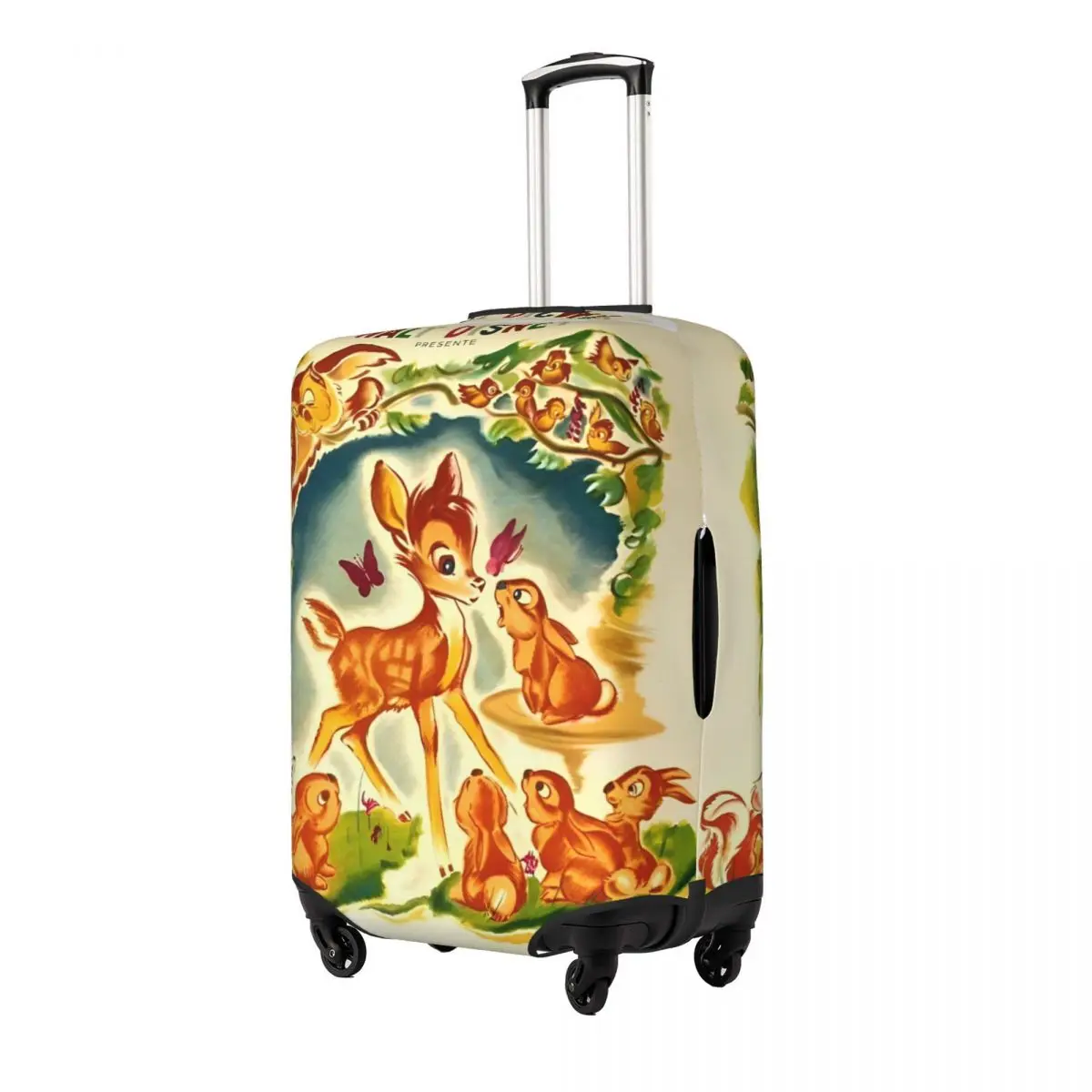 Bambi Cartoon Suitcase Cover Cruise Trip Protector Vacation Useful Luggage Accesories