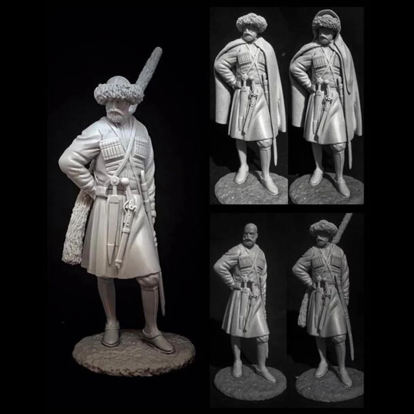 

1/24 Caucasian warrior, second half of the 19th century Resin figure Model kits Miniature soldier Unassembled Unpainted