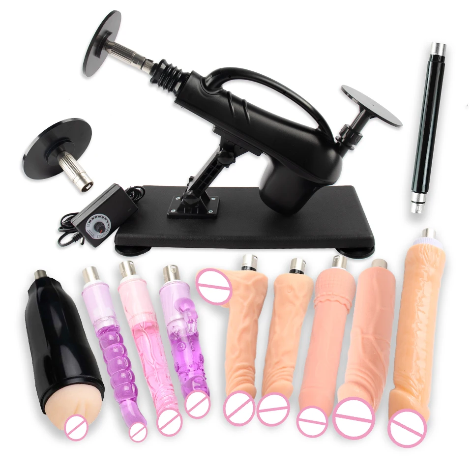 Adjustable Speed Angle 4-6 Stroke Thrusting Penatration Sex Machine Masturbation Vagina Anal Pumping Gun More Attachment Sex Toy